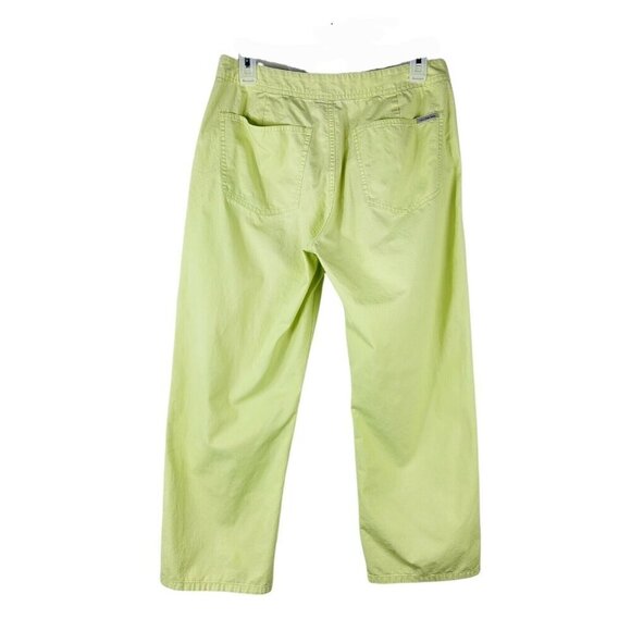 Calvin Klein Jeans Cropped Pants Capris Yellow Size 6 Summer Spring Casual Comfy - Picture 2 of 11